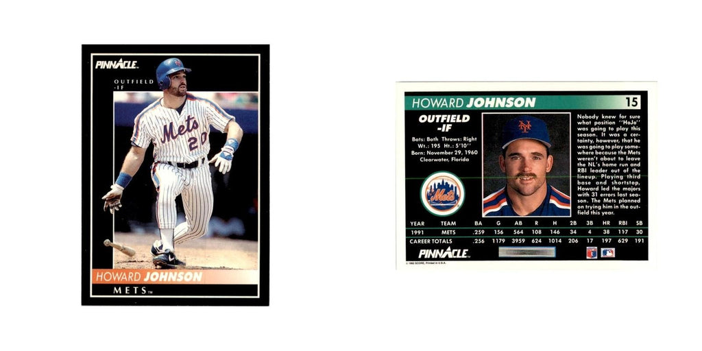 1992 Pinnacle Howard Johnson Baseball Cards #15