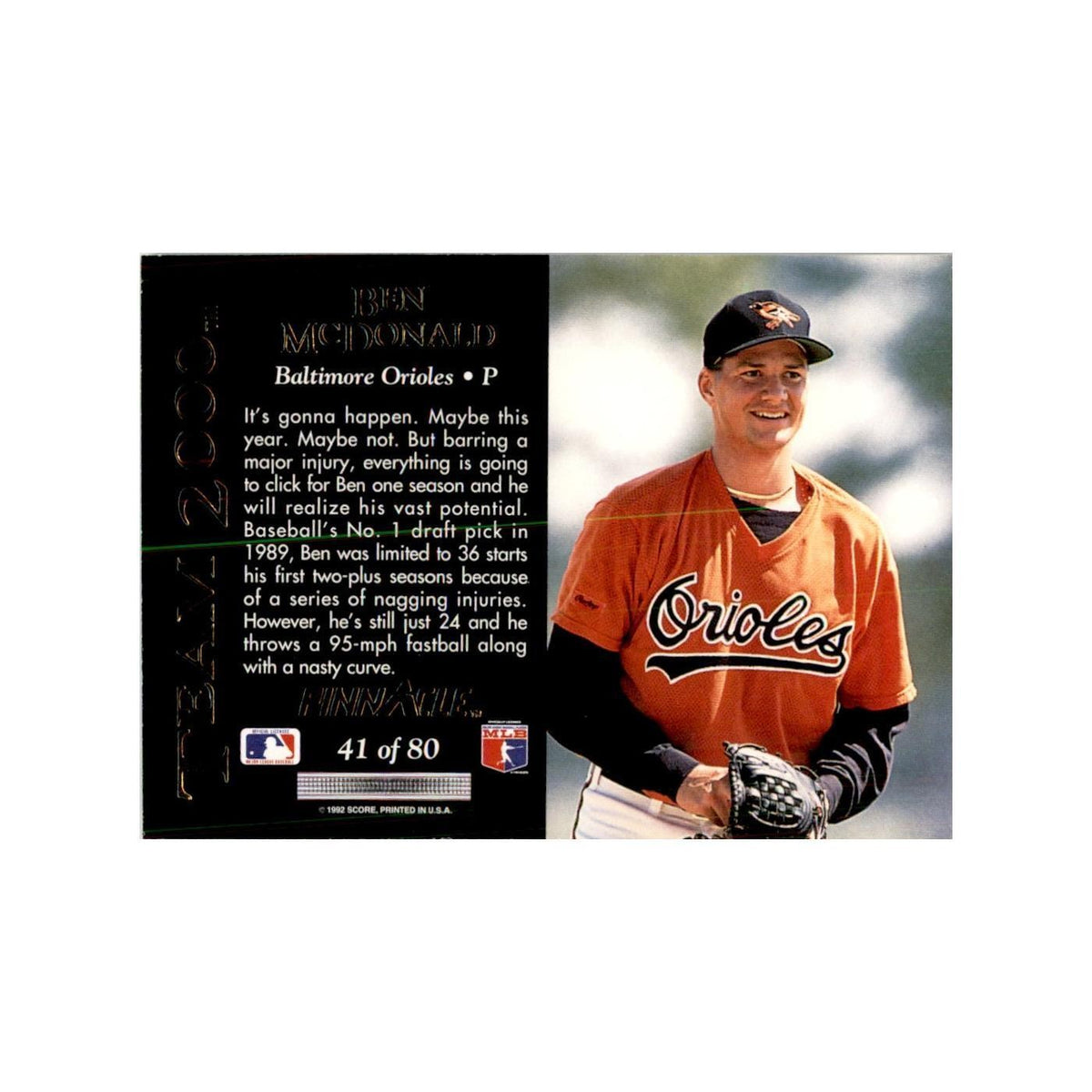 1992 Pinnacle Ben McDonald Baseball Cards #41