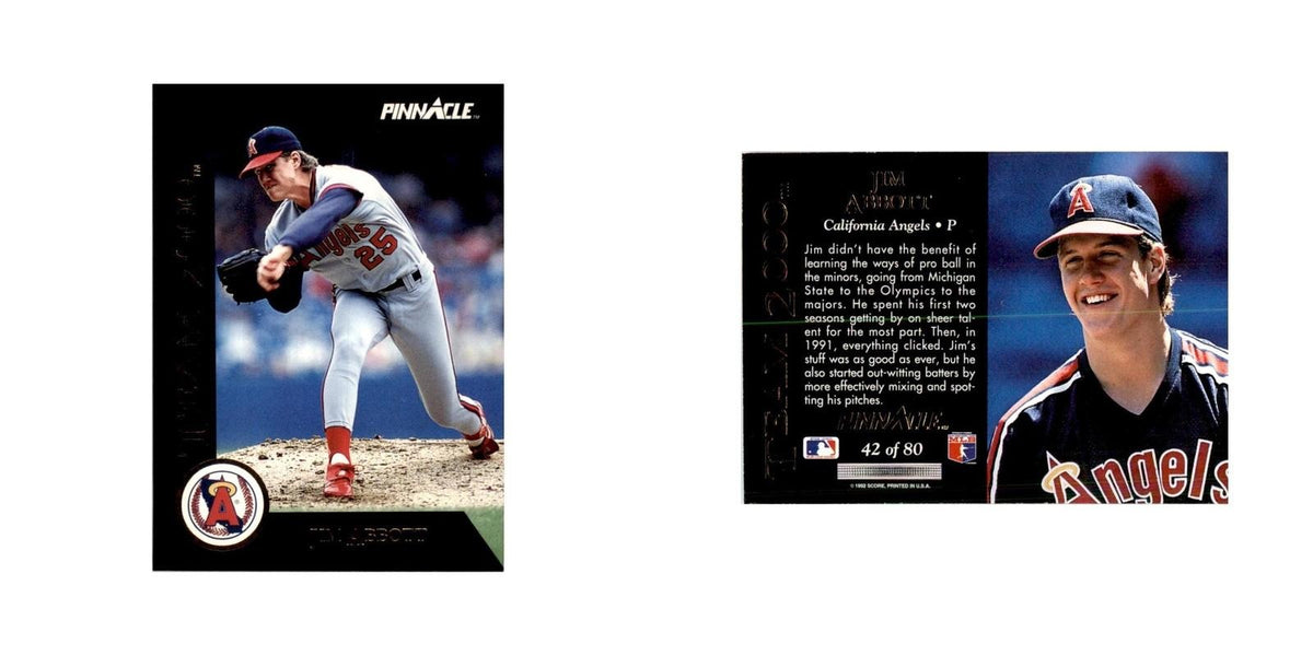 1992 Pinnacle Jim Abbott Baseball Cards #42