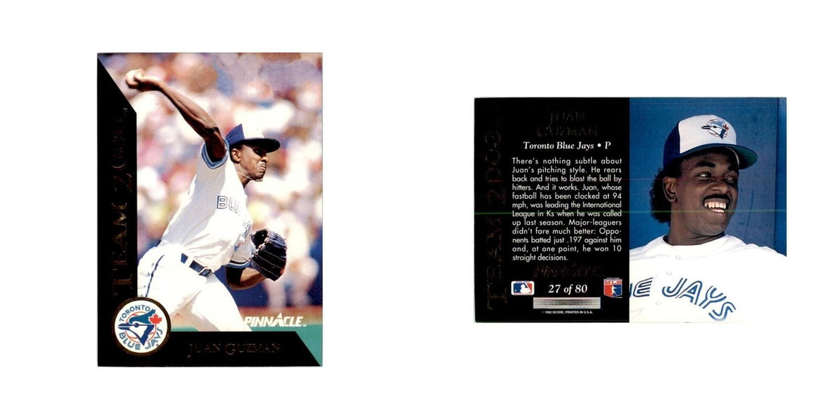 1992 Pinnacle Juan Guzman Baseball Cards #27