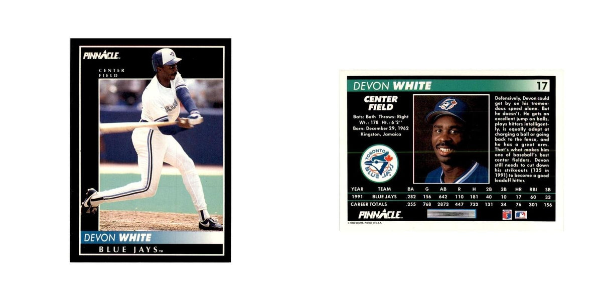 1992 Pinnacle Devon White Baseball Cards #17