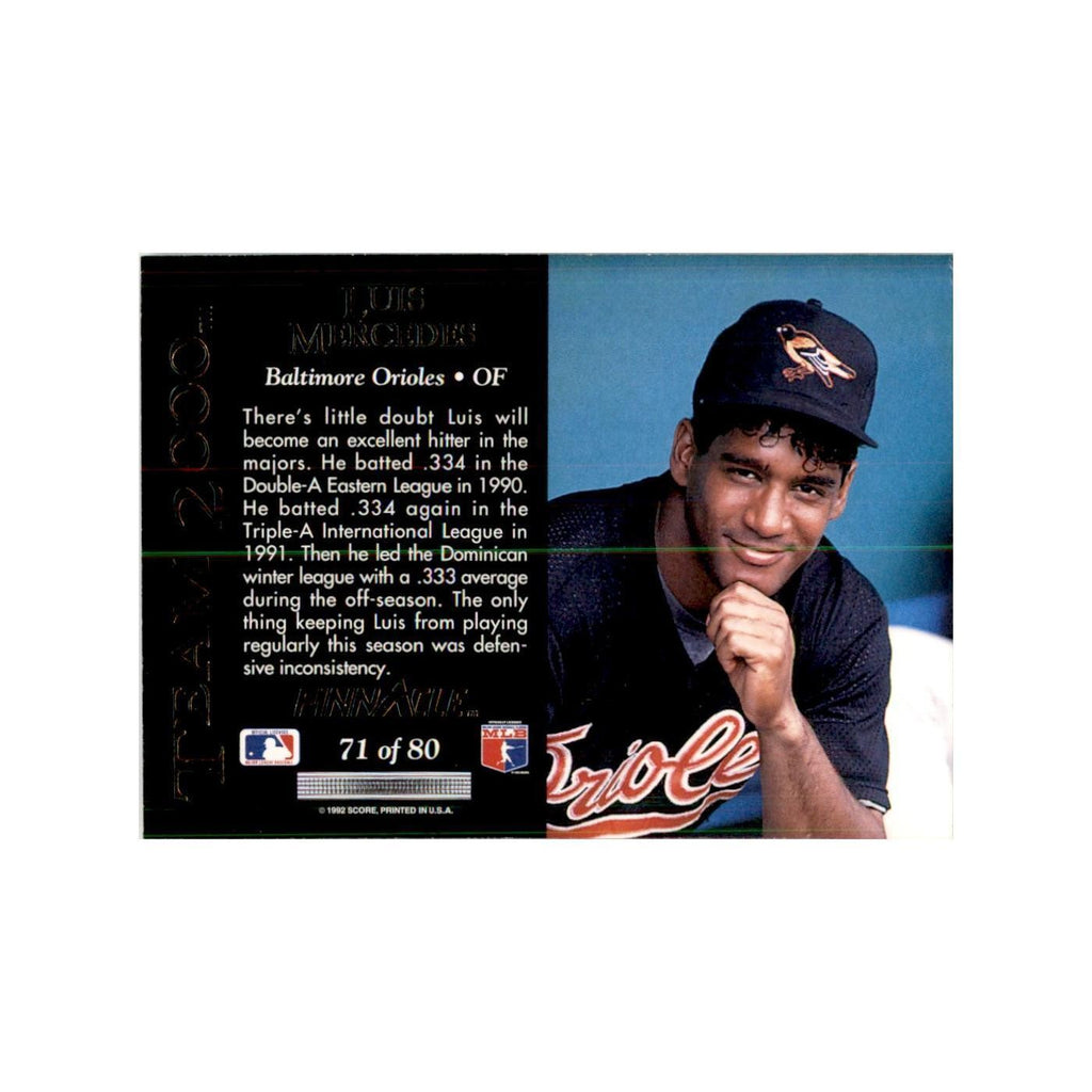 1992 Pinnacle Luis Mercedes Baseball Cards #71