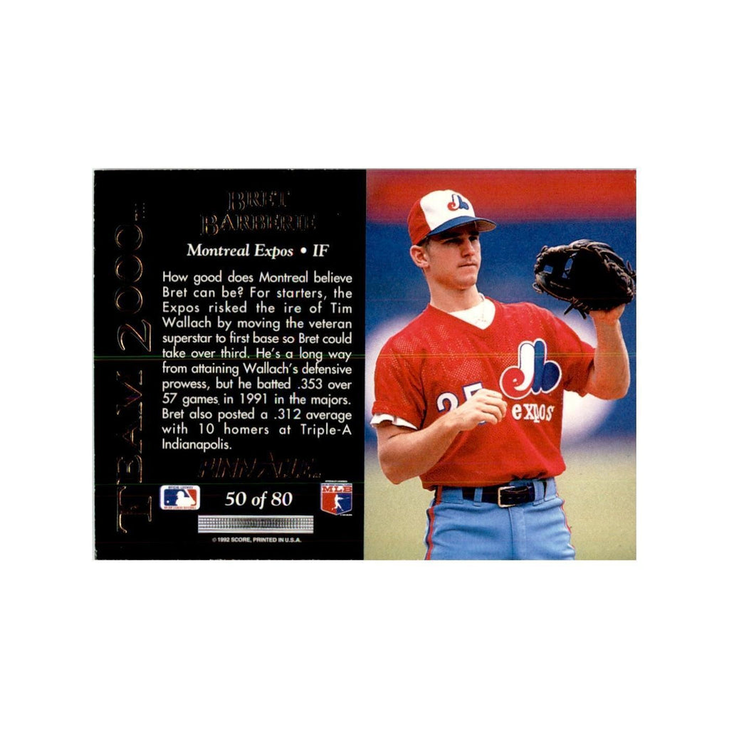 1992 Pinnacle Bret Barberie Baseball Cards #50