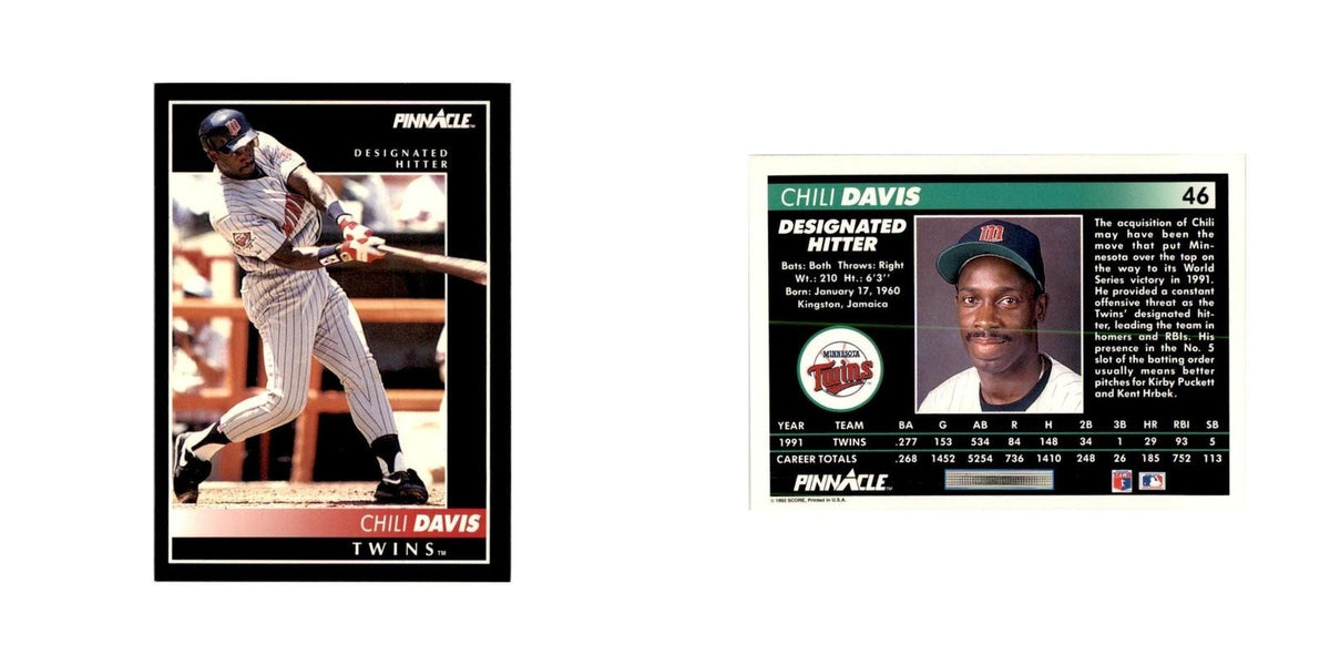 1992 Pinnacle Chili Davis Baseball Cards #46