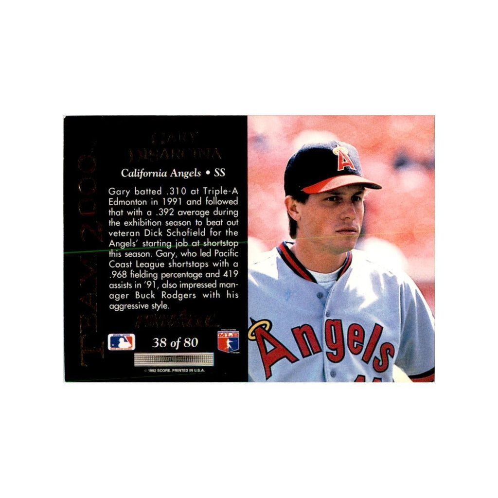 1992 Pinnacle Gary DiSarcina Baseball Cards #38