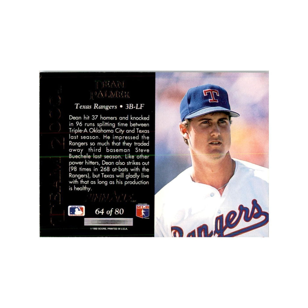 1992 Pinnacle Dean Palmer Baseball Cards #64