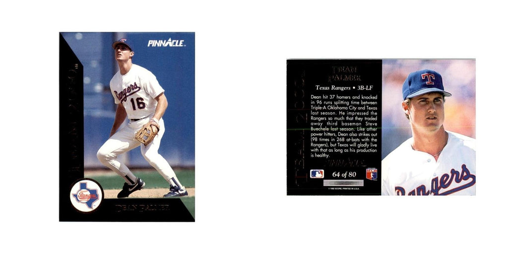 1992 Pinnacle Dean Palmer Baseball Cards #64
