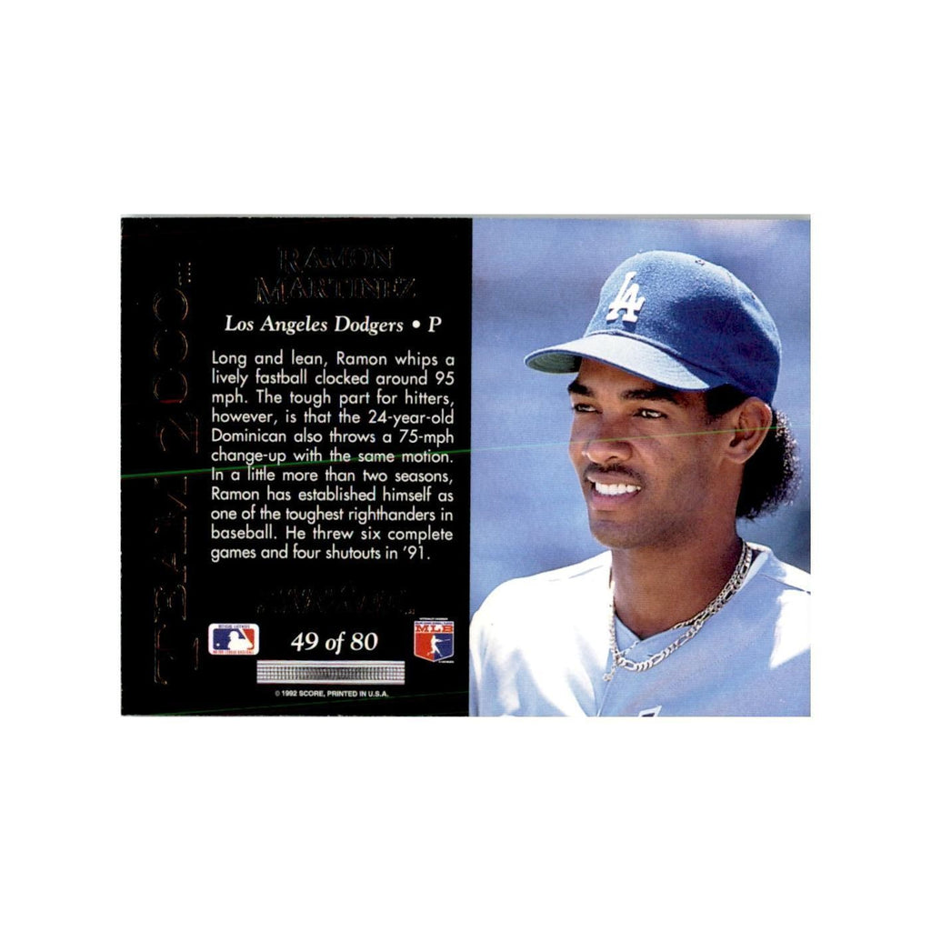 1992 Pinnacle Ramon Martinez Baseball Cards #49