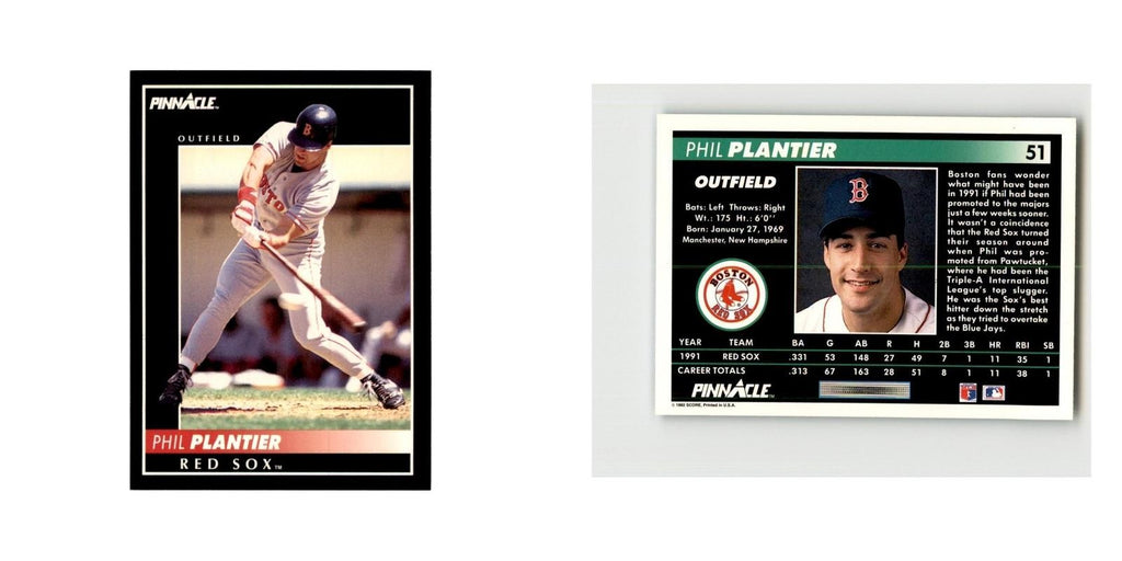 1992 Pinnacle Phil Plantier Baseball Cards #51