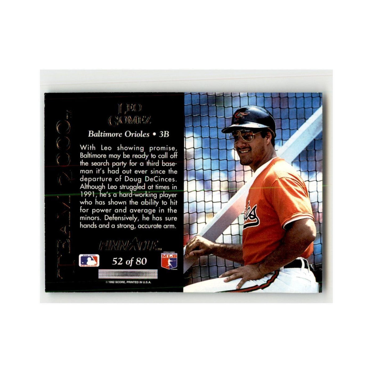 1992 Pinnacle Leo Gomez Baseball Cards #52