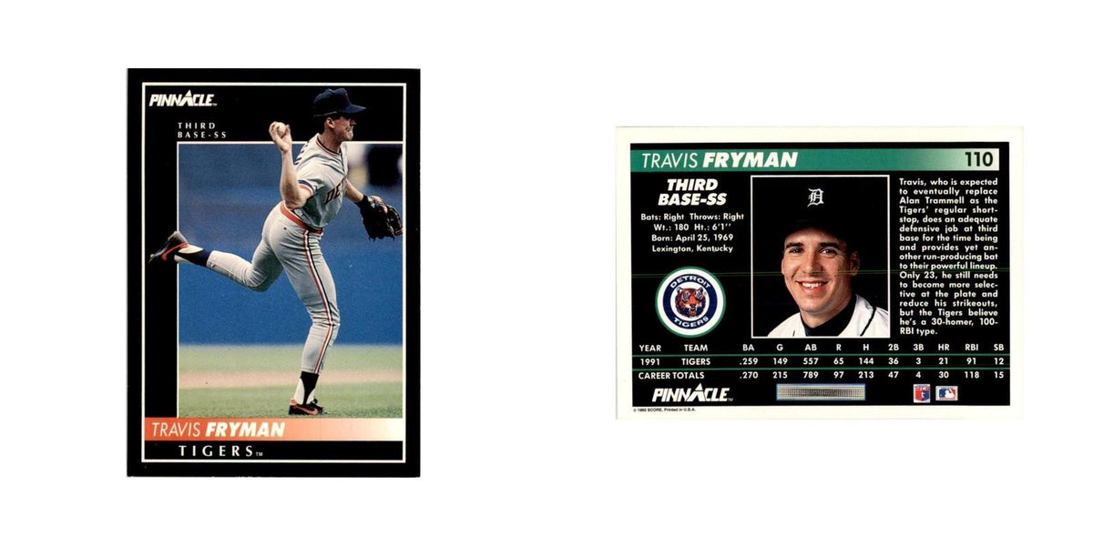 1992 Pinnacle Travis Fryman Baseball Cards #110