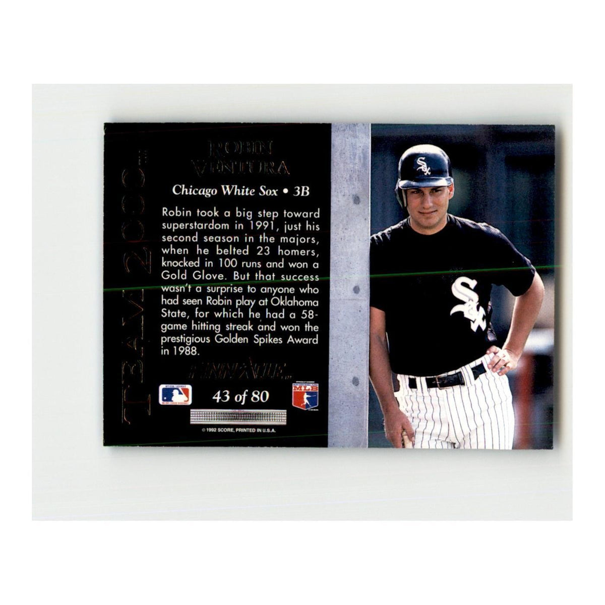 1992 Pinnacle Robin Ventura Baseball Cards #43