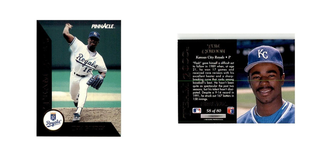 1992 Pinnacle Tom Gordon Baseball Cards #58