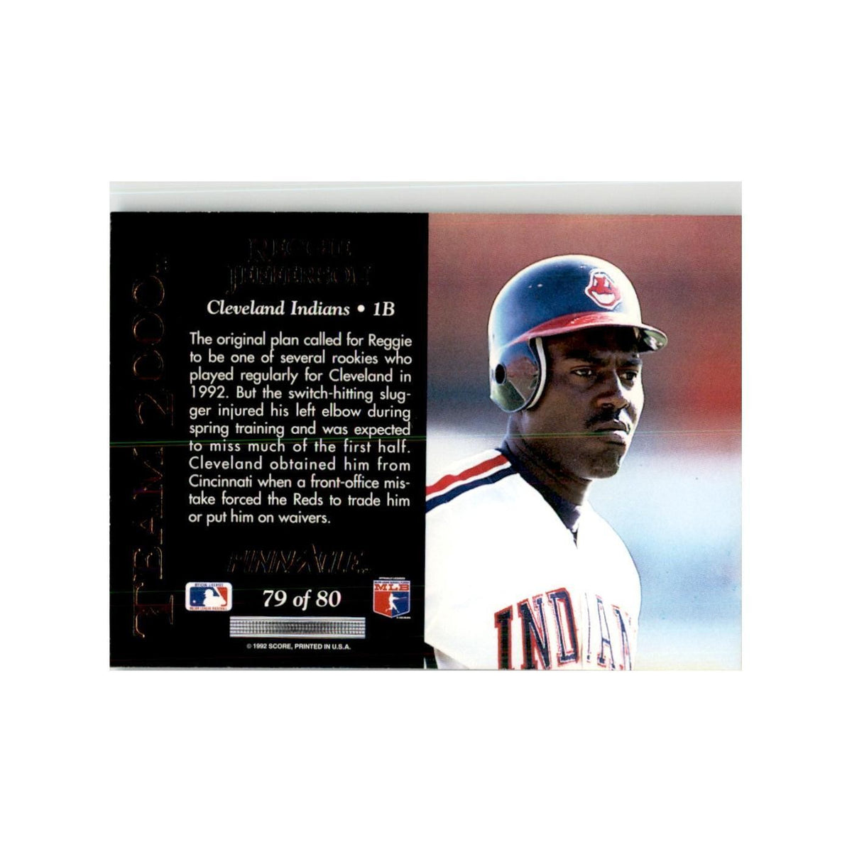 1992 Pinnacle Reggie Jefferson Baseball Cards #79