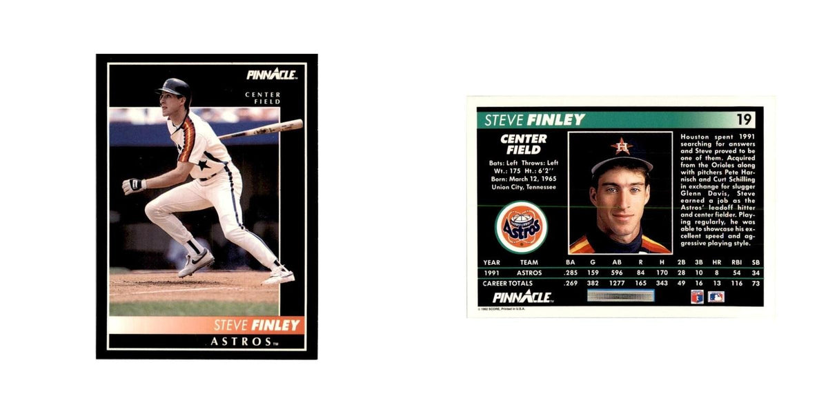 1992 Pinnacle Steve Finley Baseball Cards #19