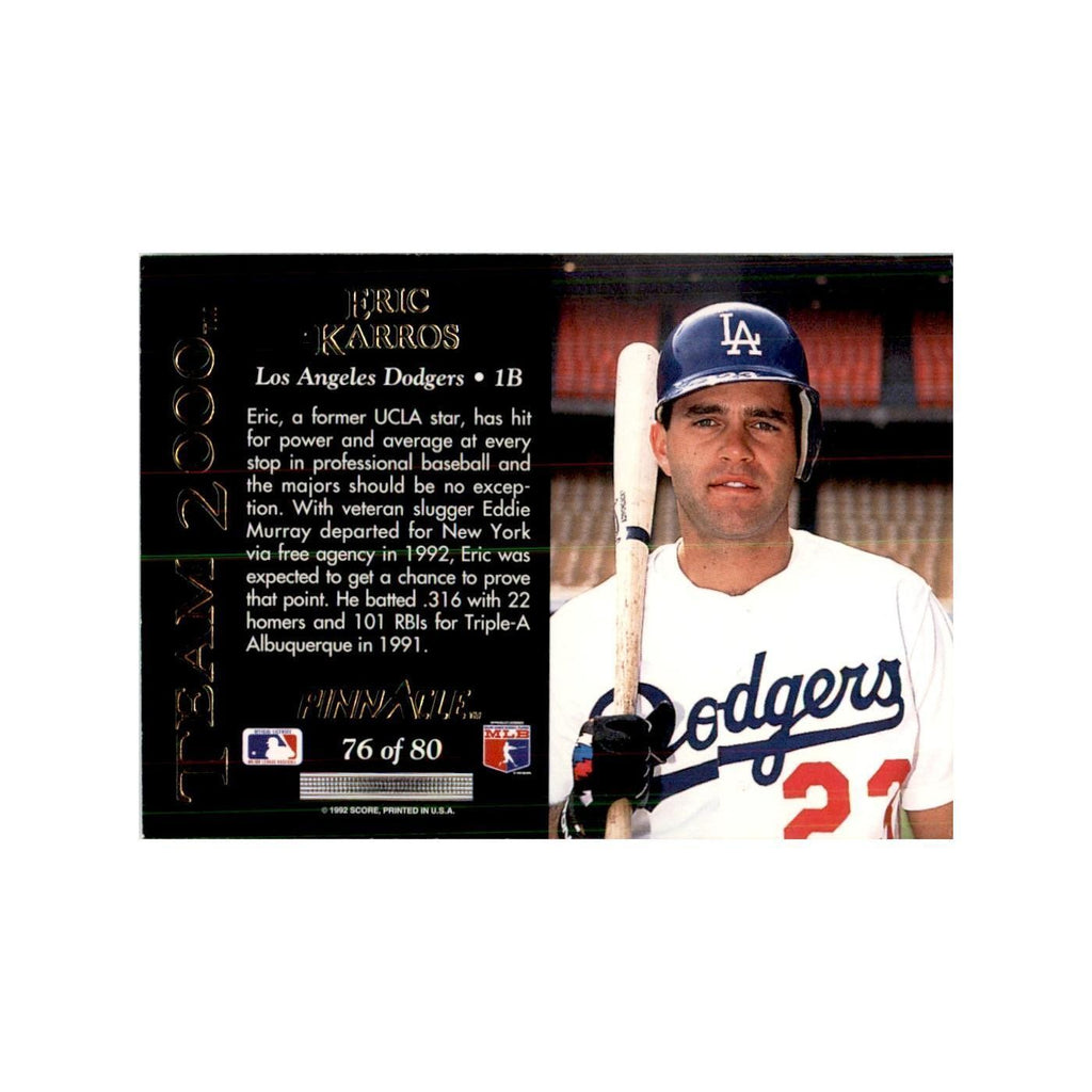 1992 Pinnacle Eric Karros Baseball Cards #76