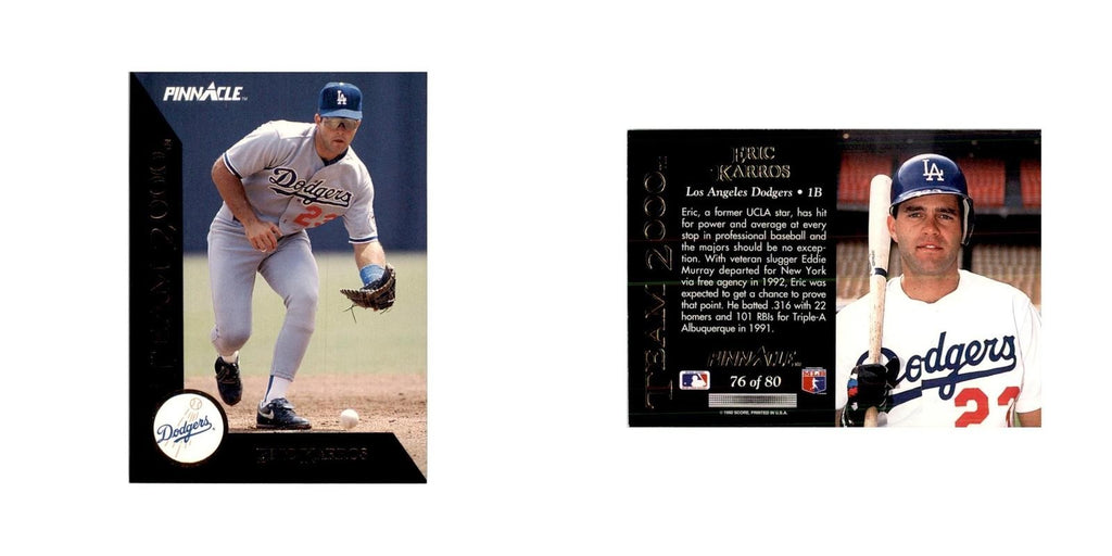 1992 Pinnacle Eric Karros Baseball Cards #76