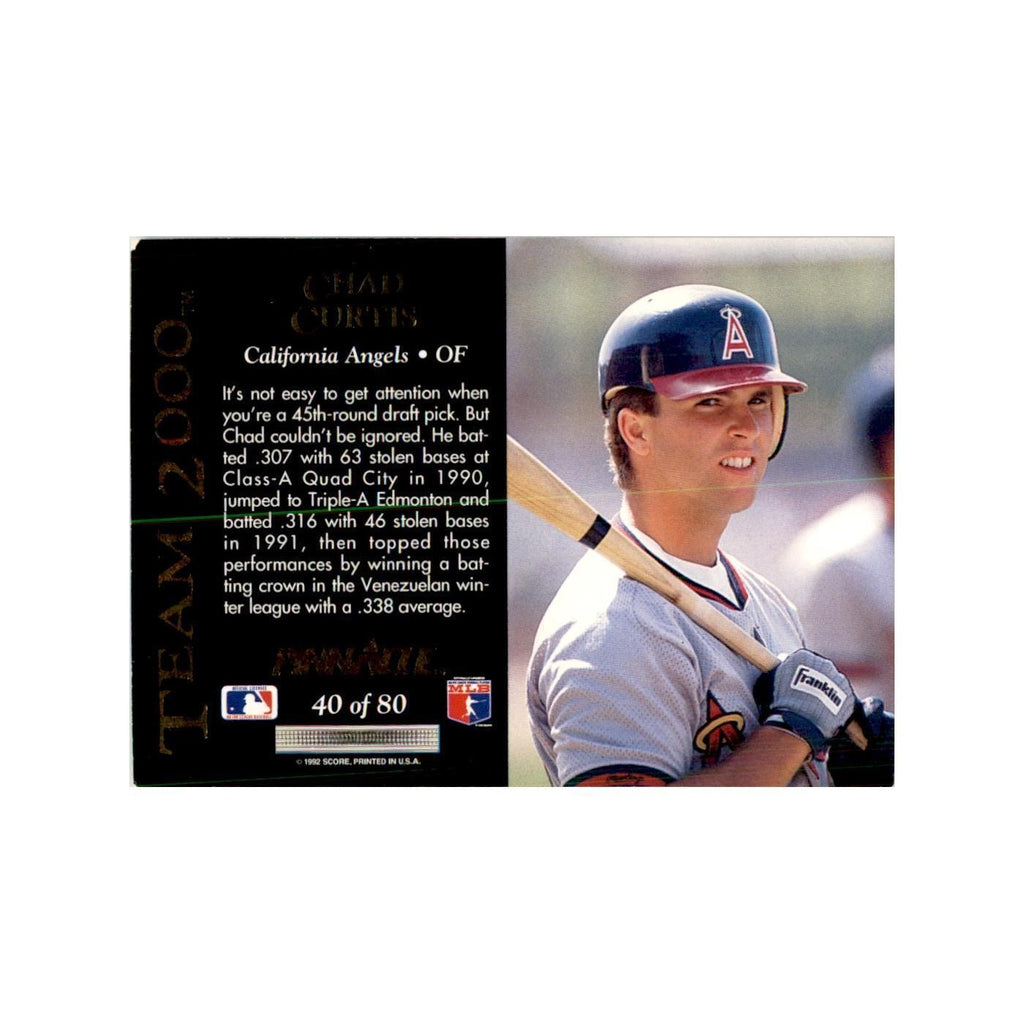 1992 Pinnacle Chad Curtis Baseball Cards #40