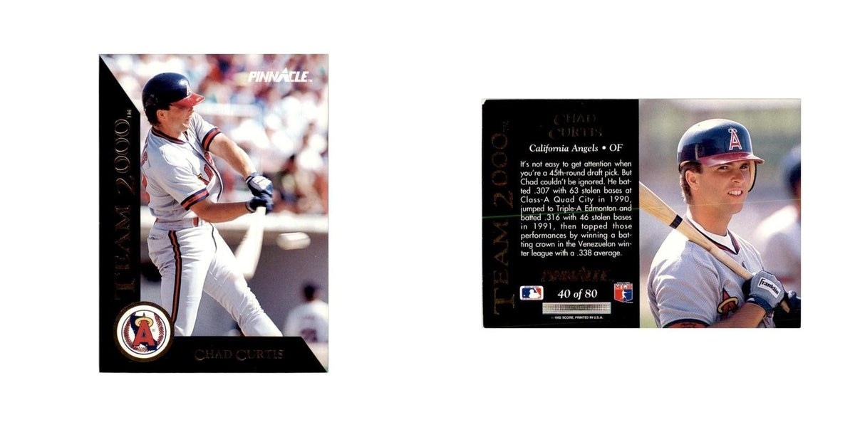1992 Pinnacle Chad Curtis Baseball Cards #40