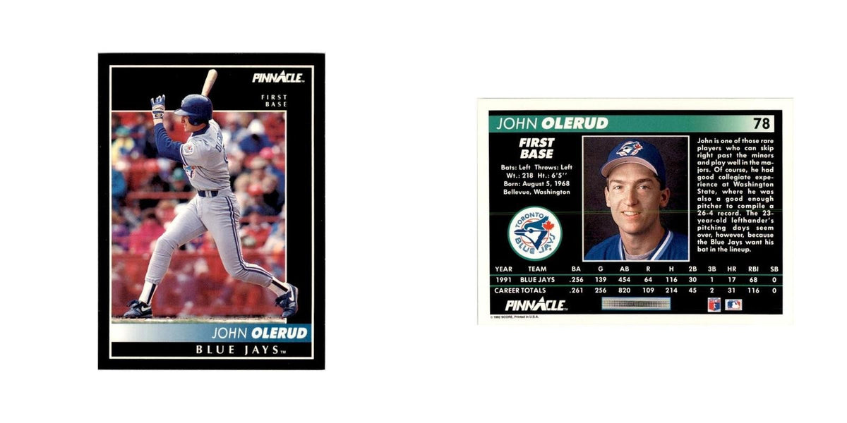 1992 Pinnacle John Olerud Baseball Cards #78