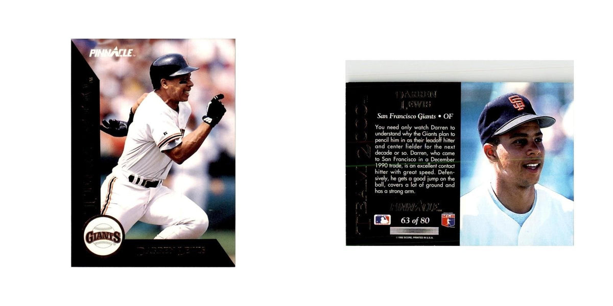 1992 Pinnacle Darren Lewis Baseball Cards #63