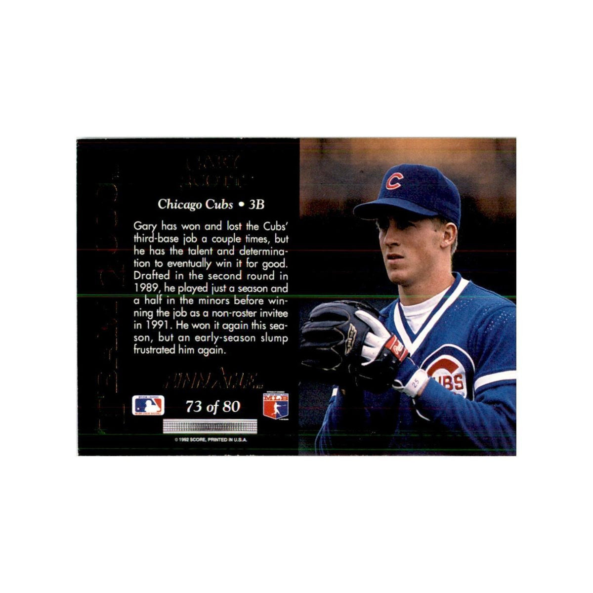 1992 Pinnacle Gary Scott Baseball Cards #73