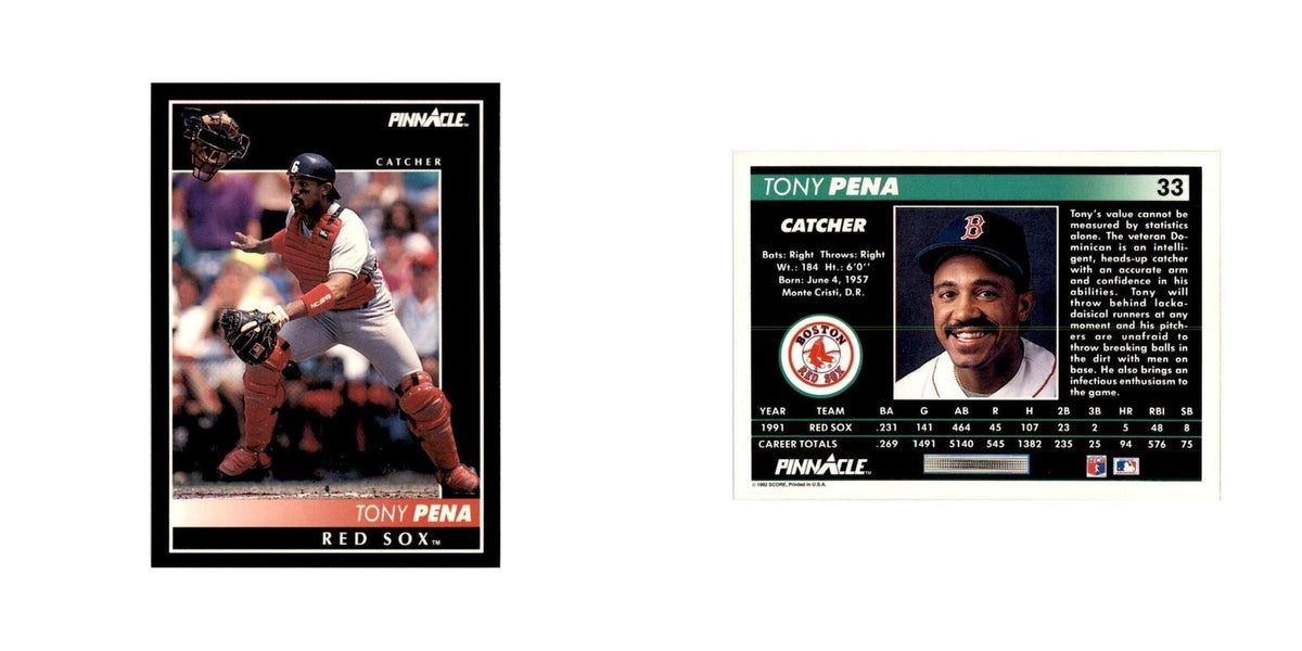 1992 Pinnacle Tony Pena Baseball Cards #33