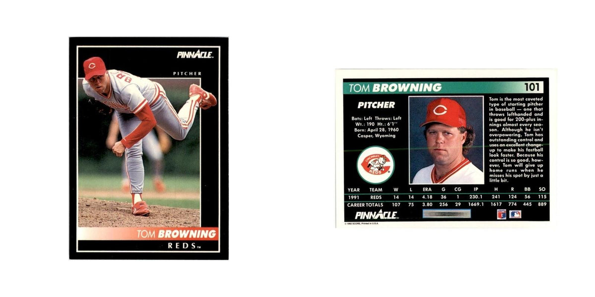 1992 Pinnacle Tom Browning Baseball Cards #101