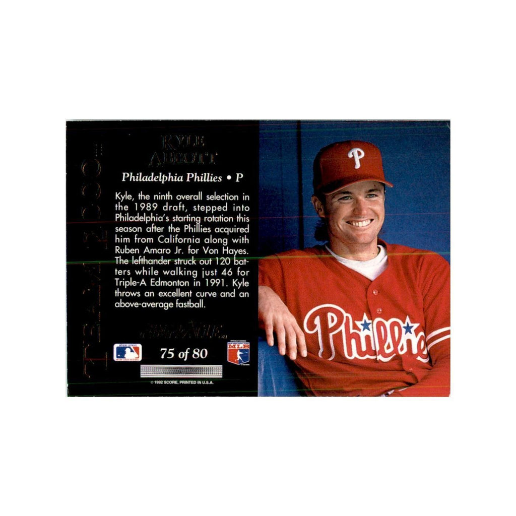 1992 Pinnacle Kyle Abbott Baseball Cards #75