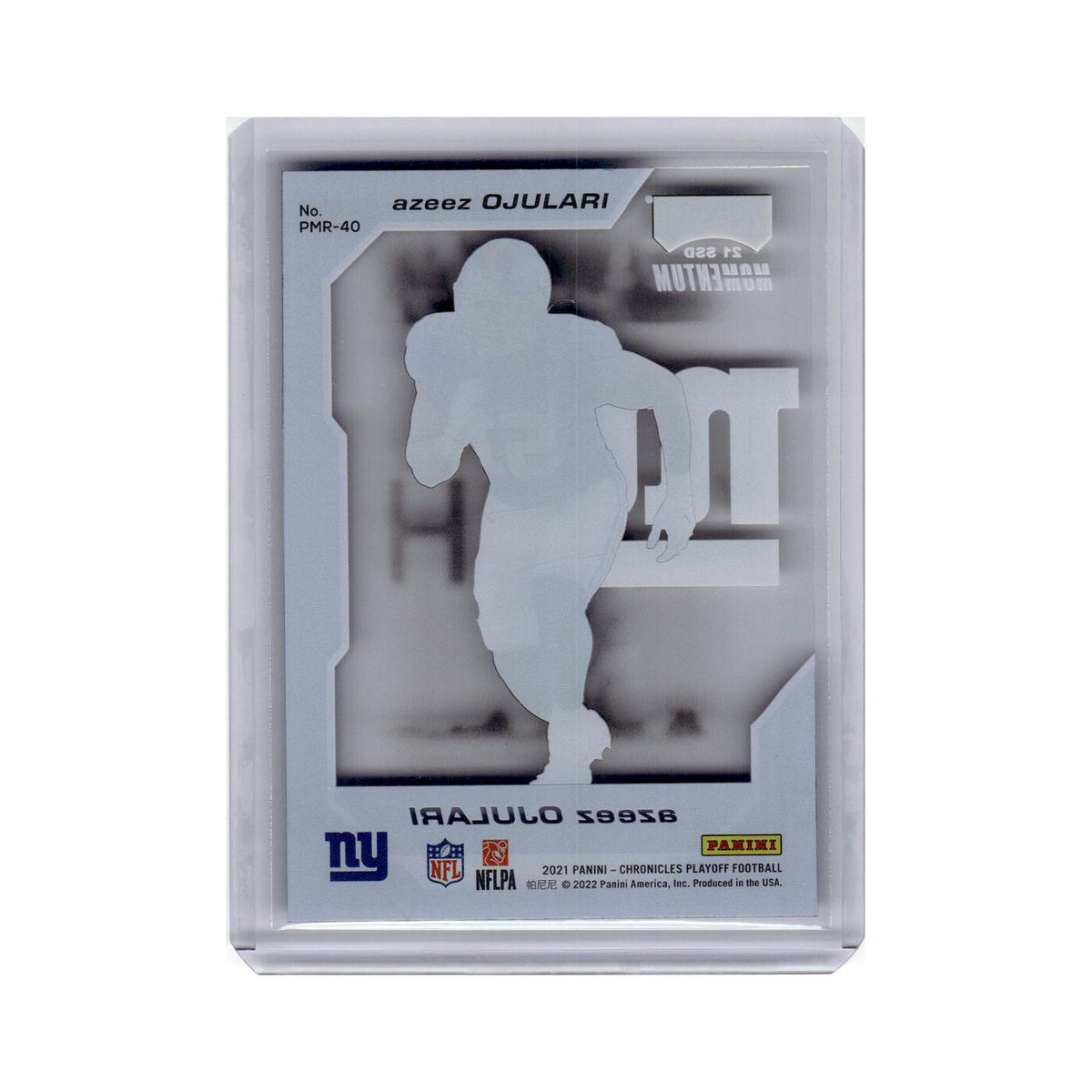 Azeez Ojulari 2021 Panini Chronicles Playoff Momentum Rookies #PMR-40 Giants NM