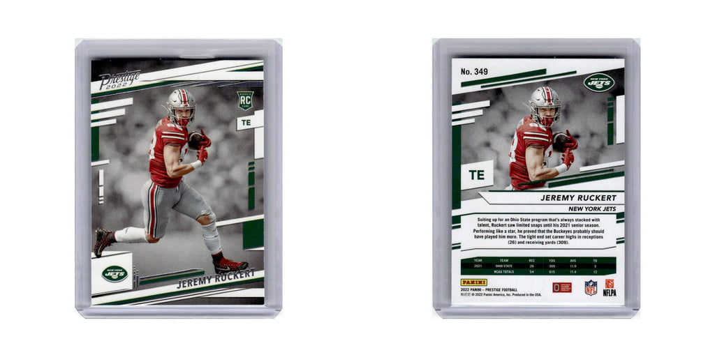 Jeremy Ruckert Rookie 2022 Panini Prestige #349 New York Jets Football Card NM