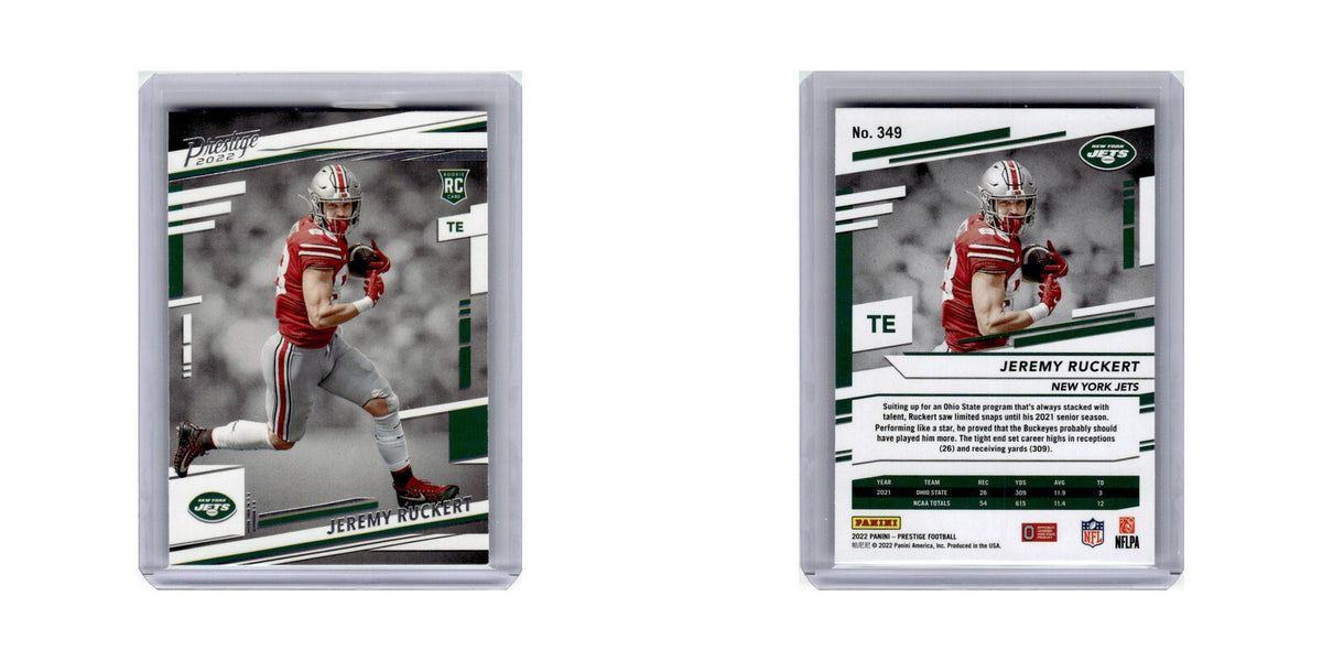 Jeremy Ruckert Rookie 2022 Panini Prestige #349 New York Jets Football Card NM
