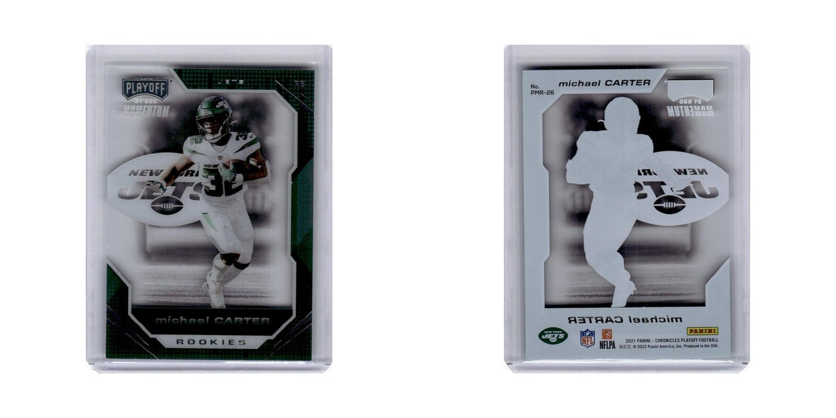 Michael Carter 2021 Panini Chronicles Playoff Momentum Rookies #PMR-26 Jets NM