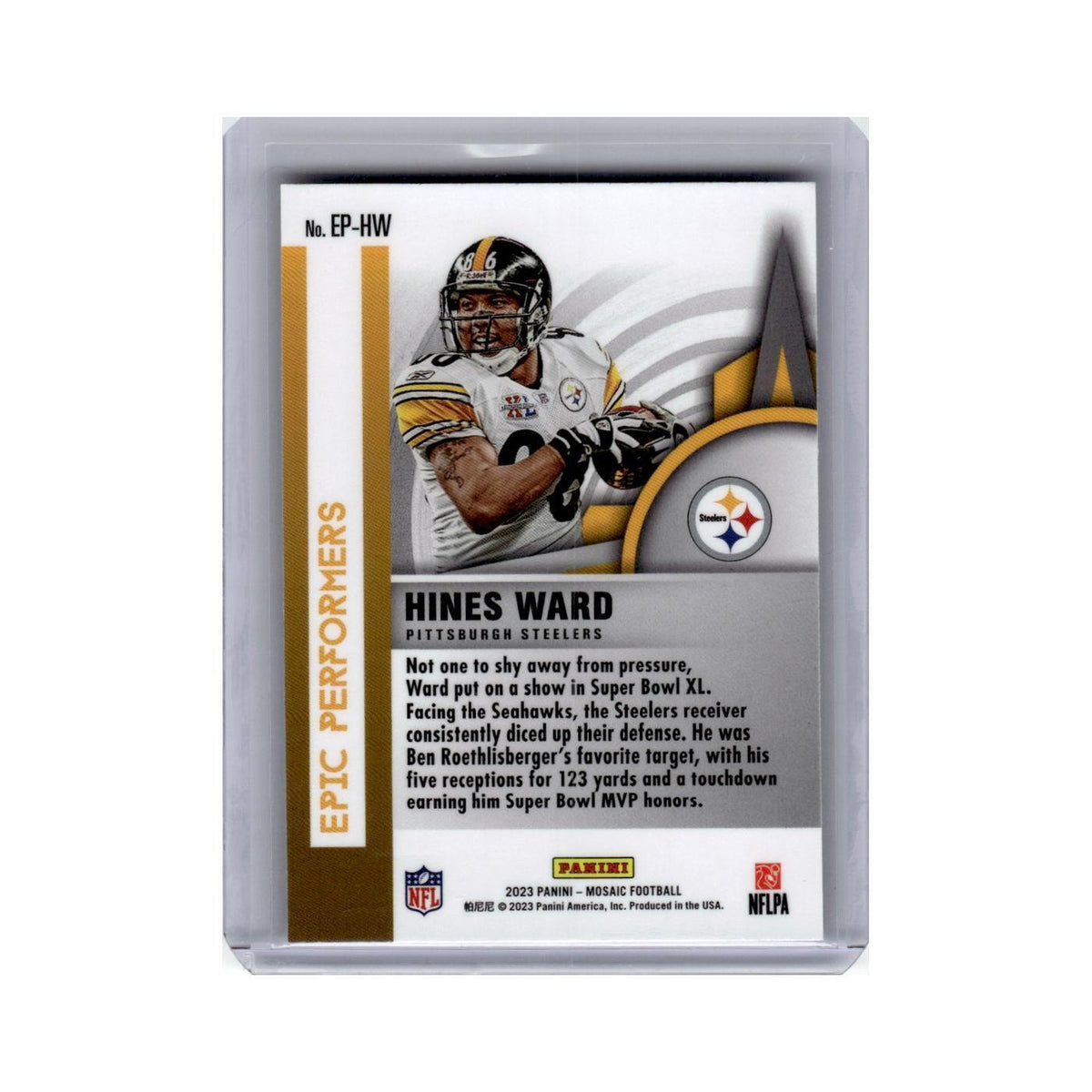 Hines Ward 2023 Panini Mosaic Epic Performers #EP-HW Pittsburgh Steelers NM
