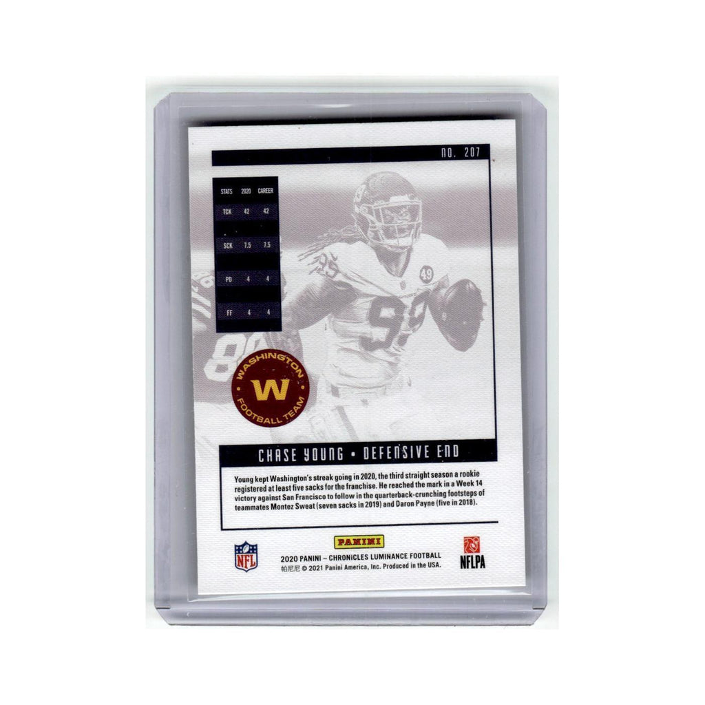 Chase Young 2021 Panini Chronicles Luminance #207 Washington Football Card NM
