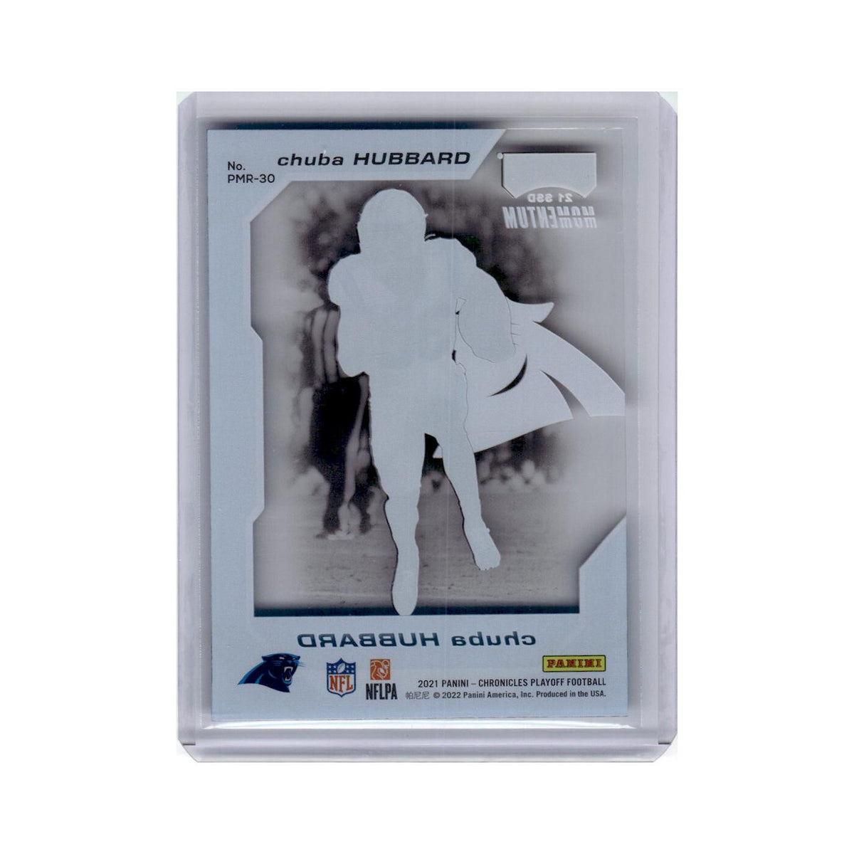 Chuba Hubbard 2021 Panini Chronicles Playoff Momentum Rookies #PMR-30 NM