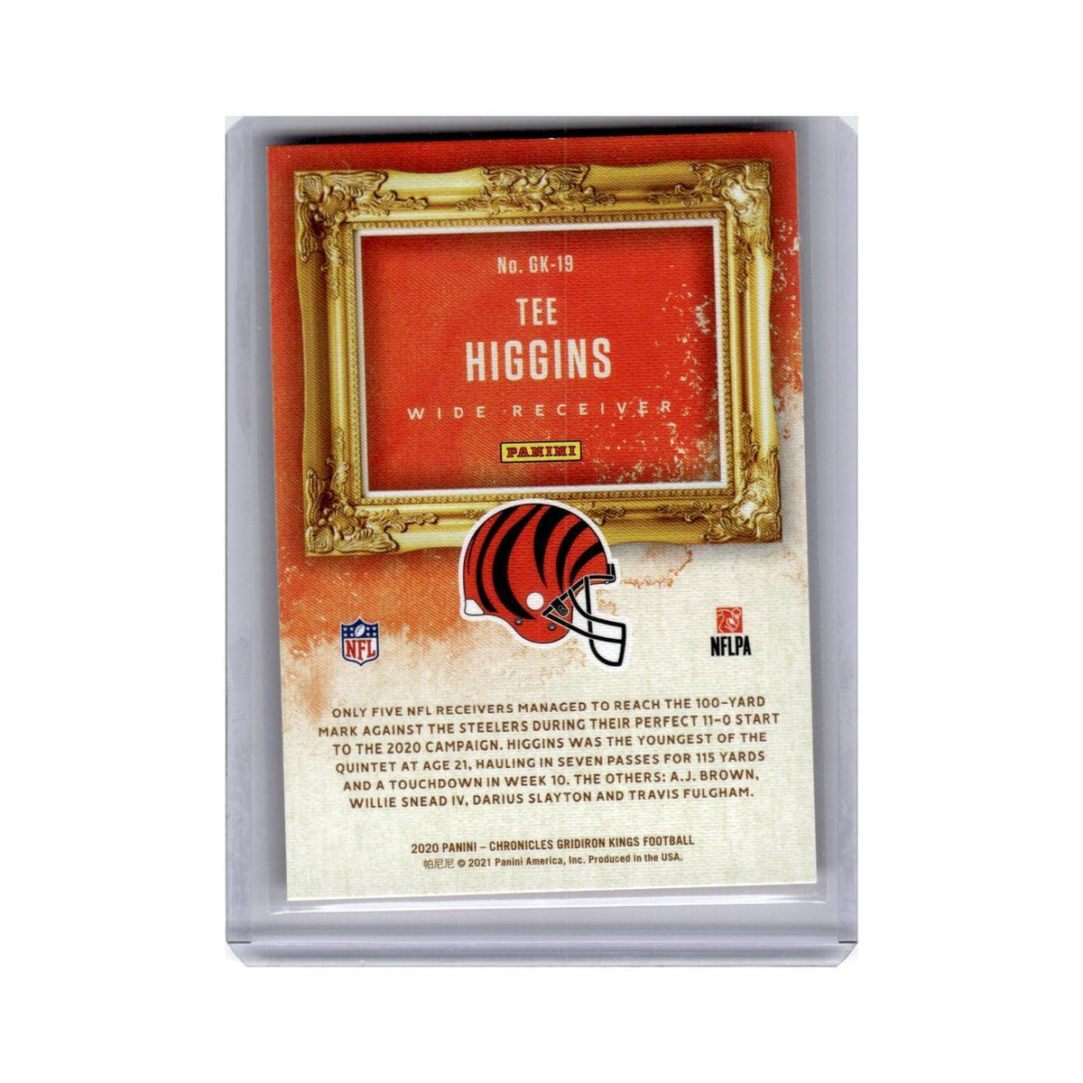 Tee Higgins Rookie 2020 Panini Chronicles Gridiron Kings #GK-19 Bengals NM