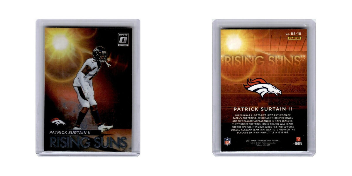 Patrick Surtain II 2021 Donruss Optic Rising Suns #RS-10 Denver Broncos NM