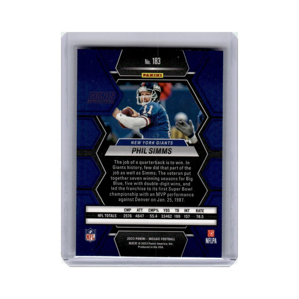 Phil Simms 2023 Panini Mosaic #183 New York Giants Football Card NM