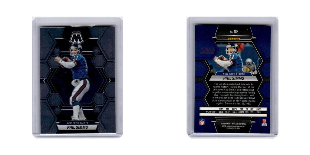 Phil Simms 2023 Panini Mosaic #183 New York Giants Football Card NM