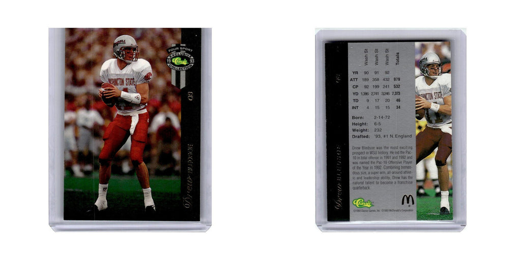 Drew Bledsoe 1993 Classic McDonald's #2 Washington State Football Card NM