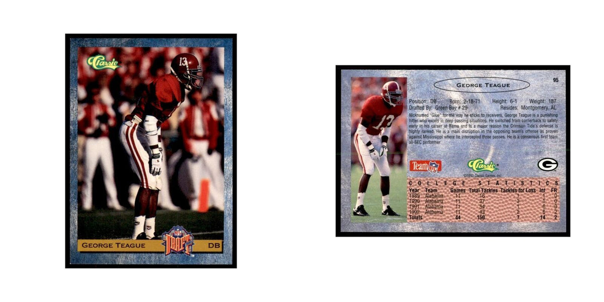1993 Classic Draft George Teague Football Cards #95