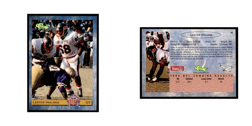 1993 Classic Draft Lester Holmes Football Cards #16