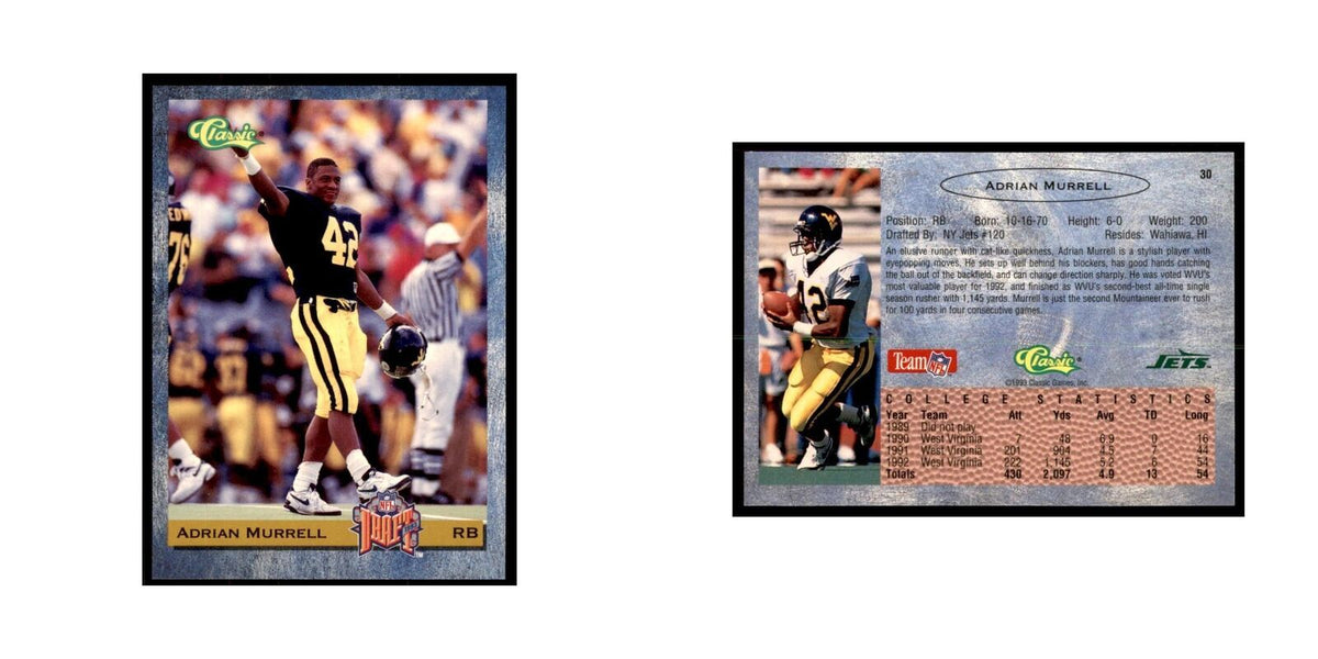 1993 Classic Draft Adrian Murrell Football Cards #30