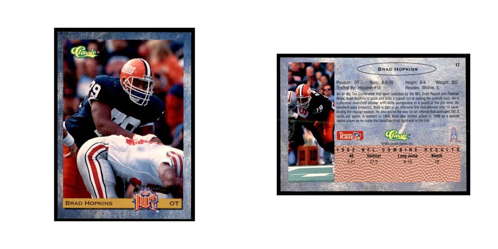 1993 Classic Draft Brad Hopkins Football Cards #17