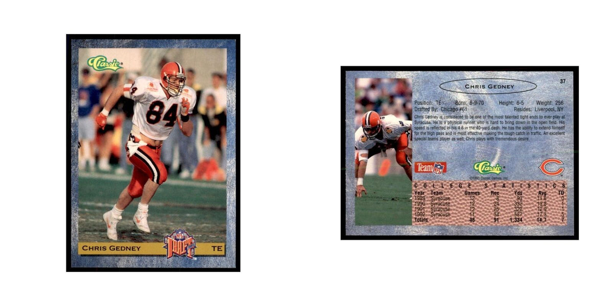 1993 Classic Draft Chris Gedney Football Cards #37