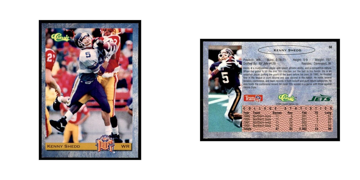 1993 Classic Draft Kenny Shedd Football Cards #50