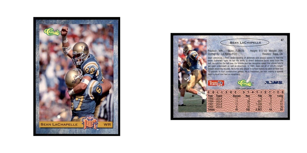 1993 Classic Draft Sean LaChapelle Football Cards #47
