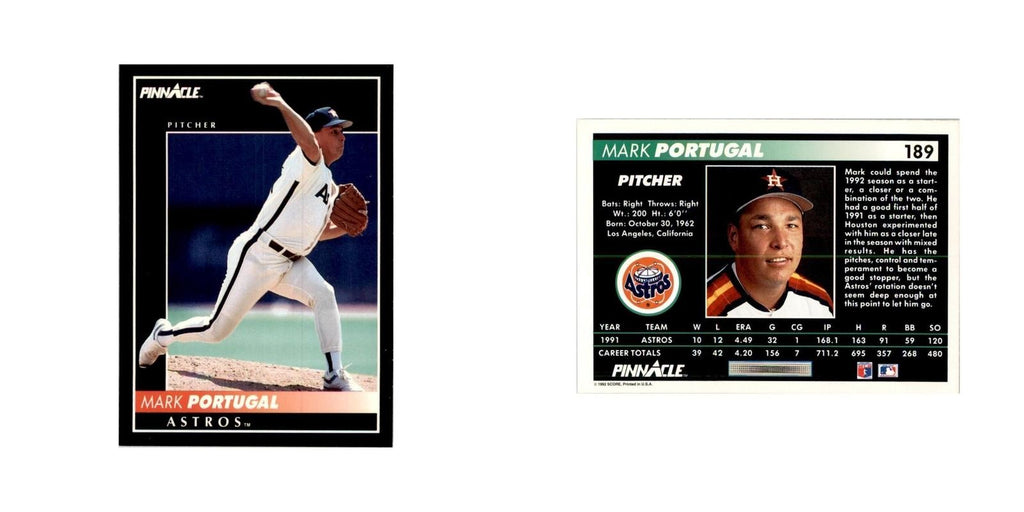 1992 Pinnacle Mark Portugal Baseball Cards #189