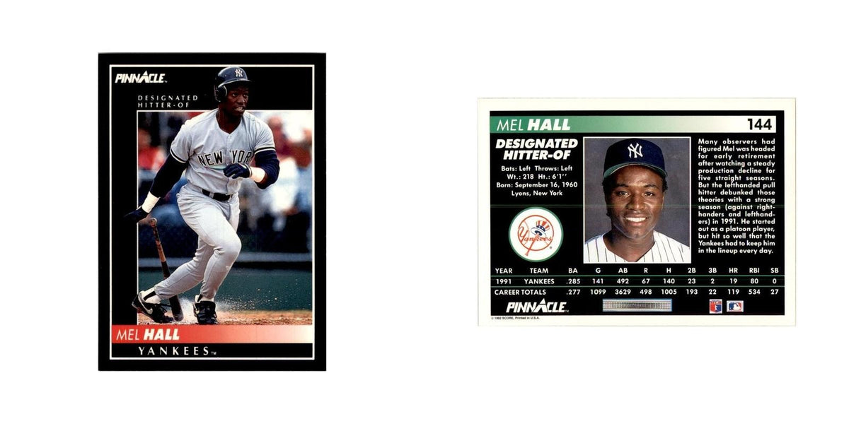 1992 Pinnacle Mel Hall Baseball Cards #144